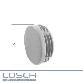 PVC Endkappe mit Lamellen Rohranschluss Ø 33,7 x 2,0 mm