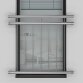 Edelstahl V2A Französischer Balkon Außenbefestigung System 100 x 90 cm Holzständerbauweise