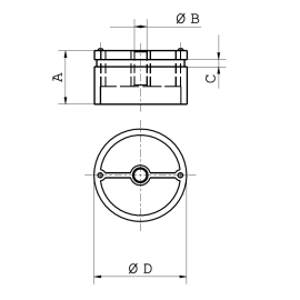 Cosch Edelstahl Adapter für Holzhandlauf Ø 42,4 mm