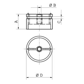 Cosch Edelstahl Adapter für Holzhandlauf Ø 42,4 mm Edelstahl V2A (AISI 304) geschliffen K240 Ø 42,4 mm