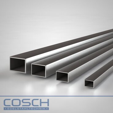 Cosch Edelstahl Rechteckrohr V2A geschliffen 20 x 10 x 1,5 mm 60 cm
