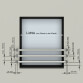 Edelstahl V2A Absturzsicherung Außenbefestigung Standard 600 mm ohne Vollwärmeschutz 3-teilig