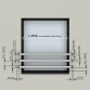 Edelstahl V2A Absturzsicherung Außenbefestigung Standard 600 mm bis 15cm Vollwärmeschutz 3-teilig