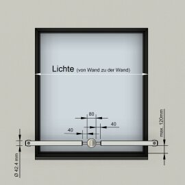 Cosch Edelstahl V2A Fenster Absturzsicherung Geländer Fenstergitter Außenbefestigung Premium