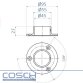 Cosch Edelstahl V2A geschliffen Wandanschlussplatte Ø 45 mm für Holzhandlauf