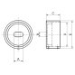 Cosch Edelstahl Adapter Wandanschluss Easy für Rundrohr Edelstahl V2A (AISI 304) geschliffen K240 Ø 21,3 mm