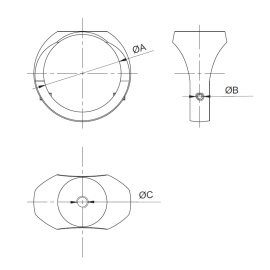 Cosch Edelstahl Handlaufhalter Querstabhalter für Ø 42,4 mm