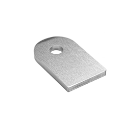 Cosch Edelstahl Anschweißplatte/ Anschweißlasche 50 x 30 mm mit einer Lochbohrung Ø 9 mm ungeschliffen 6 mm flach