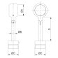 Cosch Edelstahl Handlaufhalter mit Gelenk und Kugelring für Rundrohr Ø 42,4 mm Rohrstütze höhenverstellbar