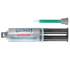 Cosch 2-K Komponentenklebstoff Edelstahl Kleber Epoxyd-Minutenkleber 24 ml mit Mischdüse
