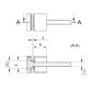 Cosch Edelstahl Punkthalter V2A (AISI 304) Korn 240 geschliffen für Glasstärke 8,00 - 17,52 mm
