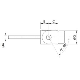 Cosch Edelstahl Gelenkverbinder mit Verankerung verstellbar Edelstahl V2A (AISI 304) geschliffen K240 Ø 42,4 x 2,0 mm