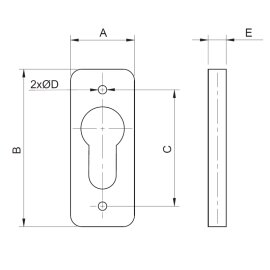 Cosch Edelstahl Torrosette einseitig geschliffen Edelstahl V2A (AISI 304) rund mit Bohrung