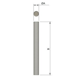 Cosch Edelstahl Gewindeabschnitt 100mm DIN976 1 V2A Gewindebolzen M10
